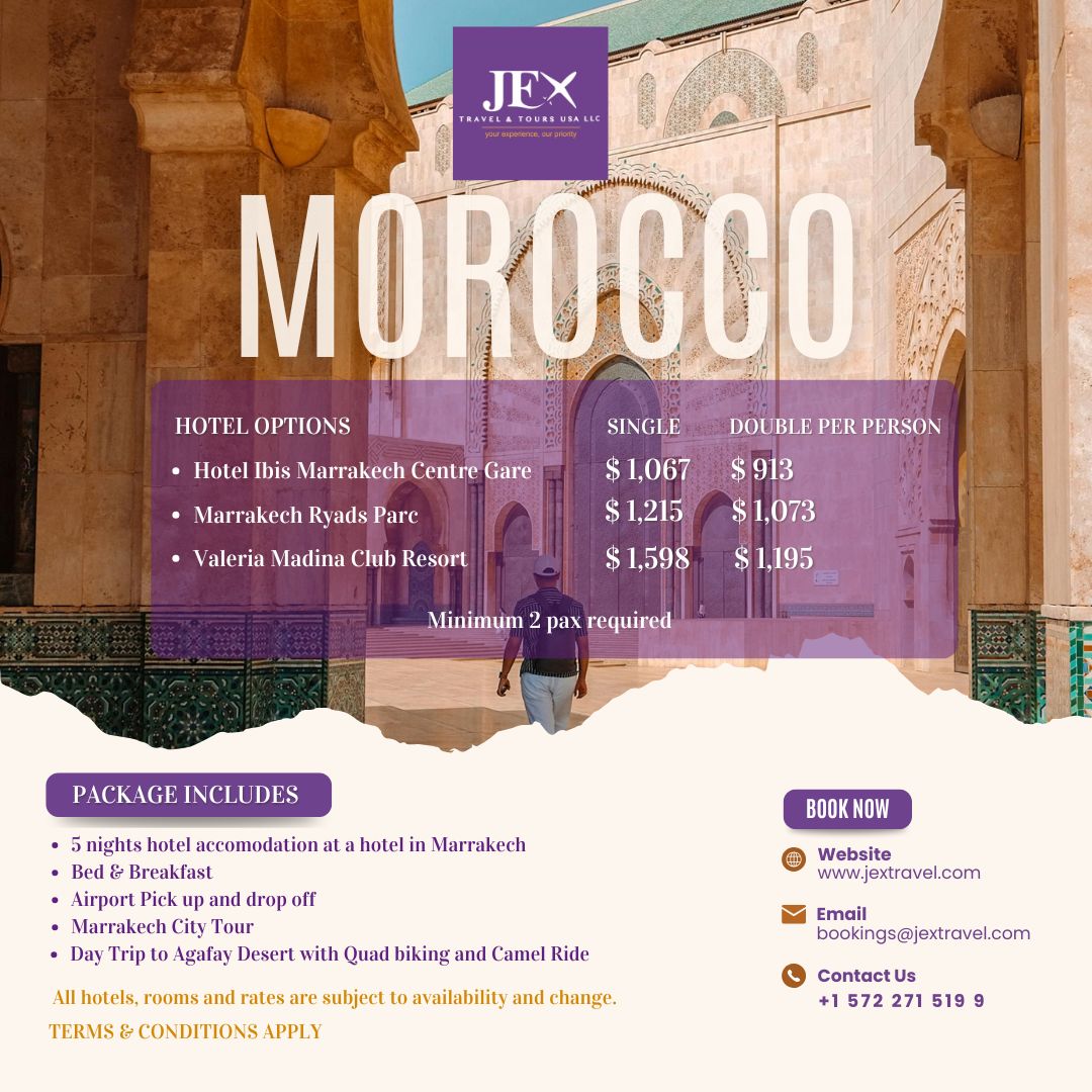 MOROCCO TOUR PACKAGE (DOUBLE)